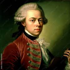 Beautiful portrait of Wolfgang Amadeus Mozart famous classical ...